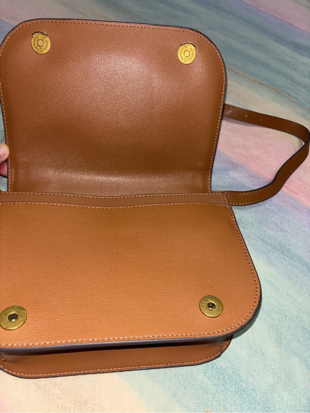 KARL LAGERFELD PARIS Simone Crossbody brown leather
